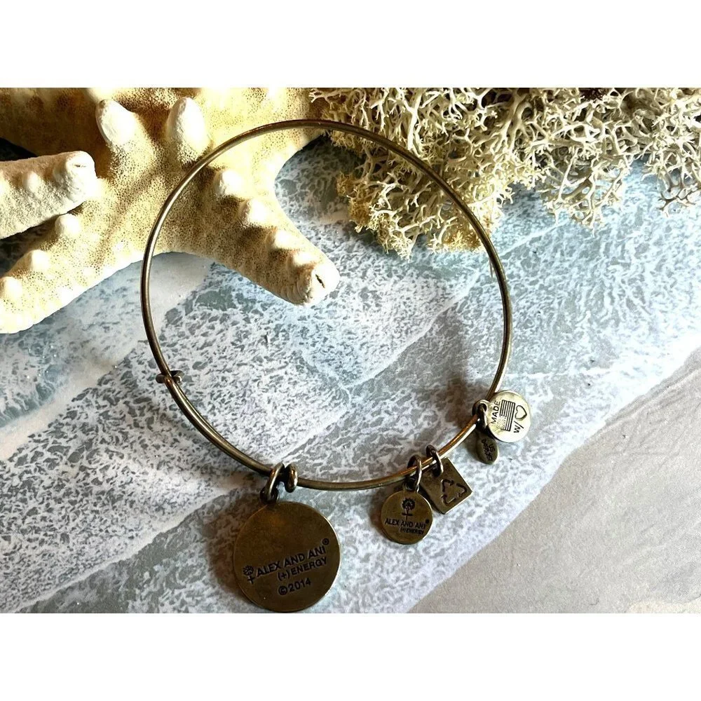 Alex and Ani Gold Bracelet Set Lighthouse & Seashell